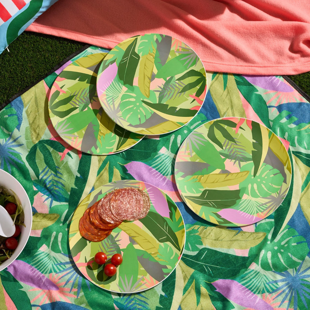 Print Picnic Plates, Pink - 4 Pack 🇬🇧