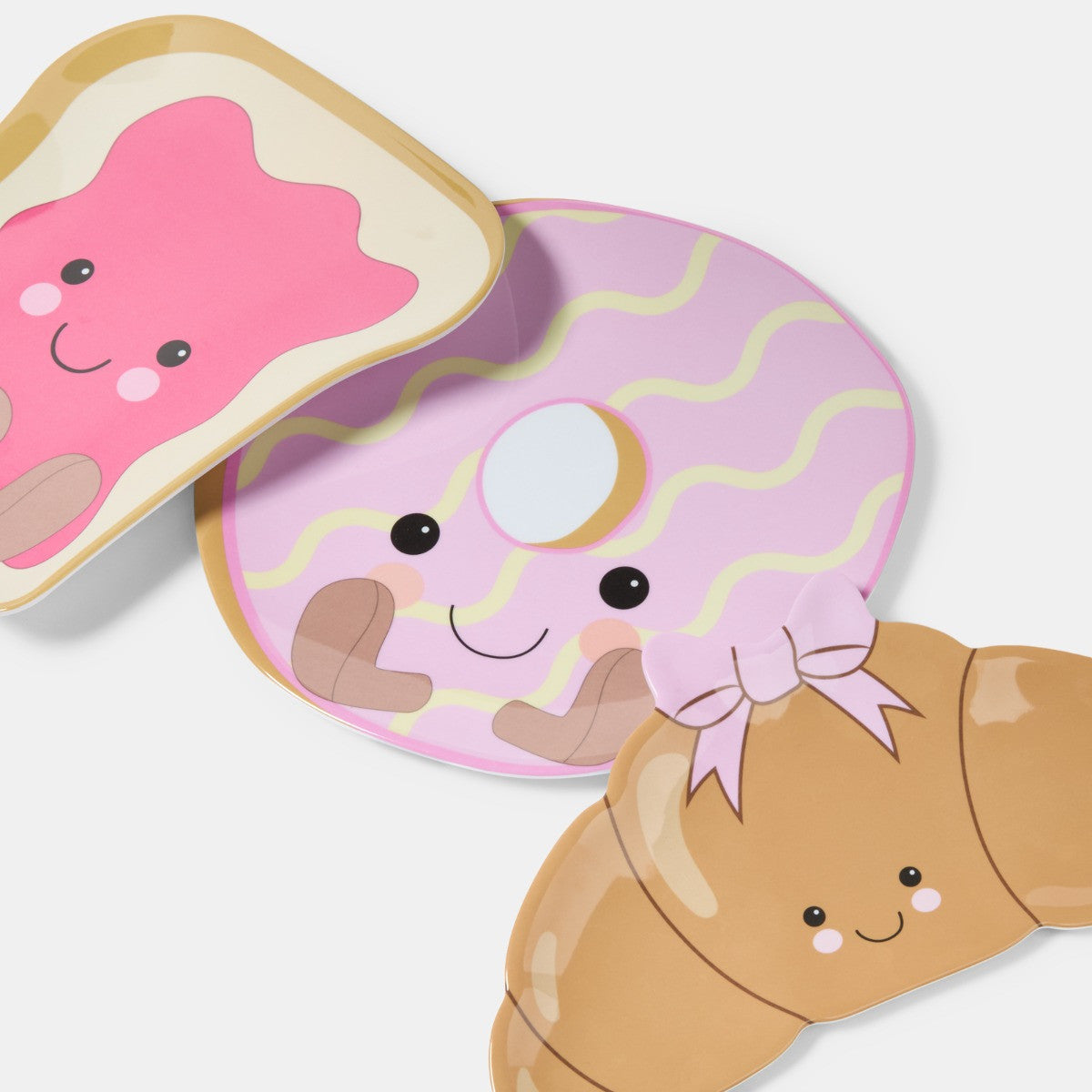 3 Pack Sweetie Pie Shaped Plates - Multi 🇬🇧