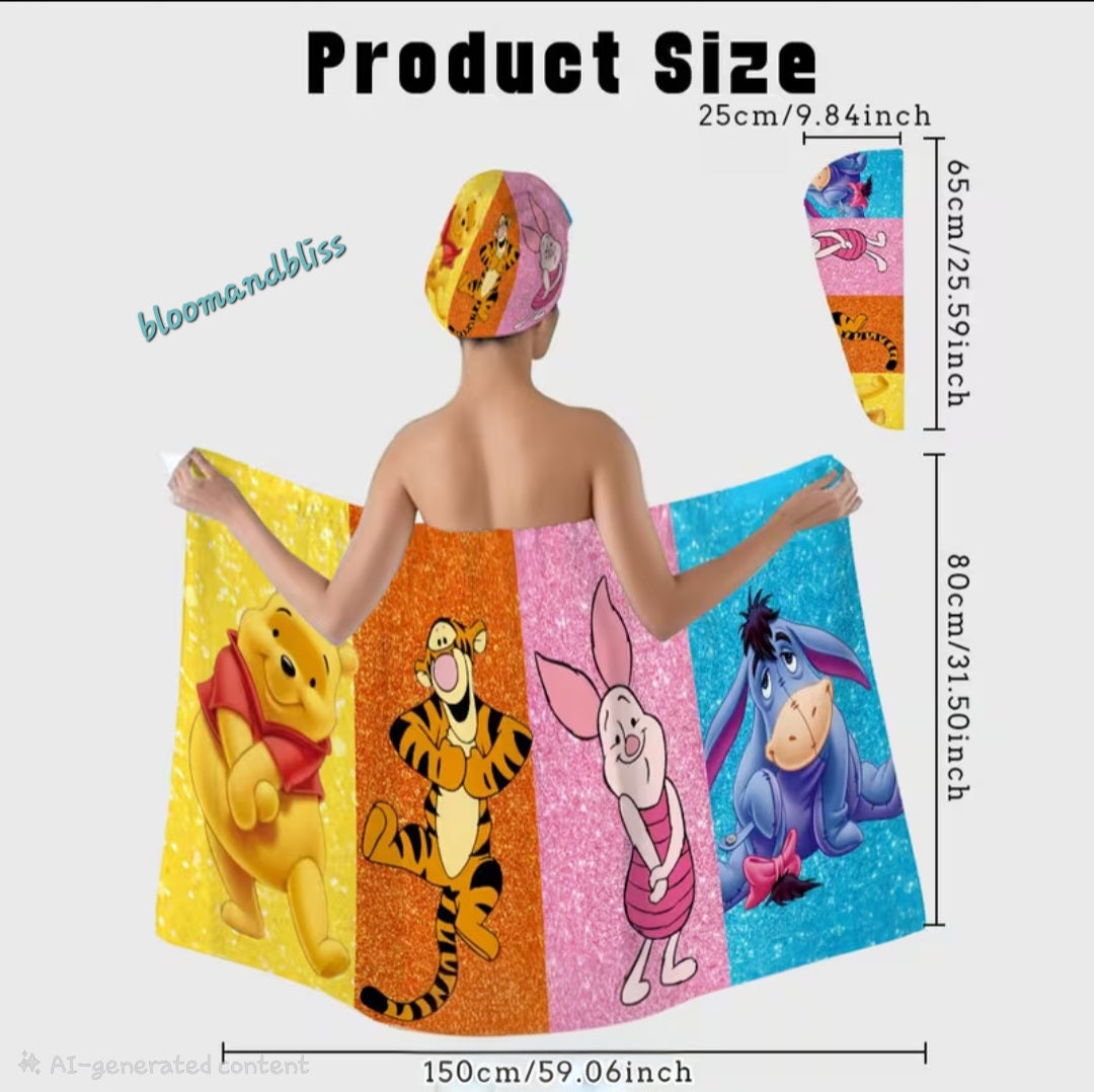 2 pcs Drying Robe and Hair Wrap 🇨🇳