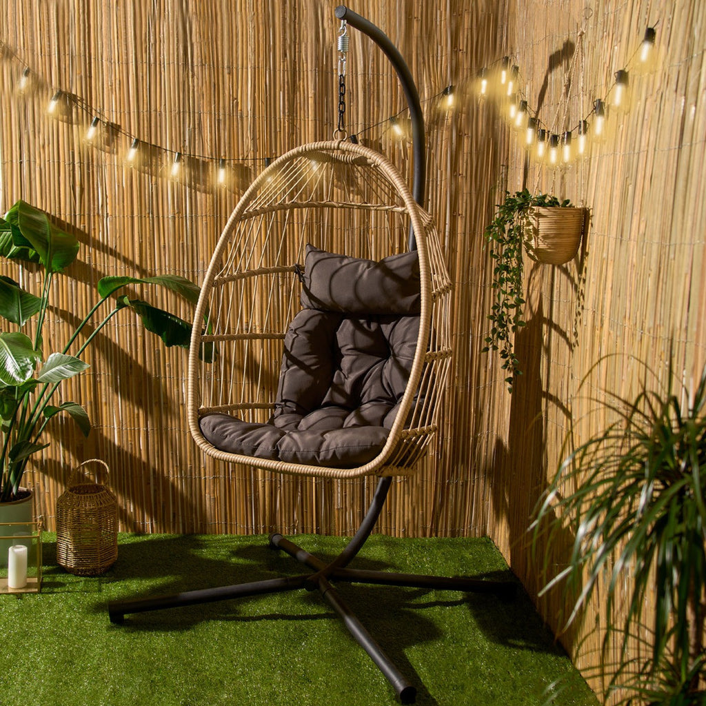 Foldable Hanging Egg Chair - Natural