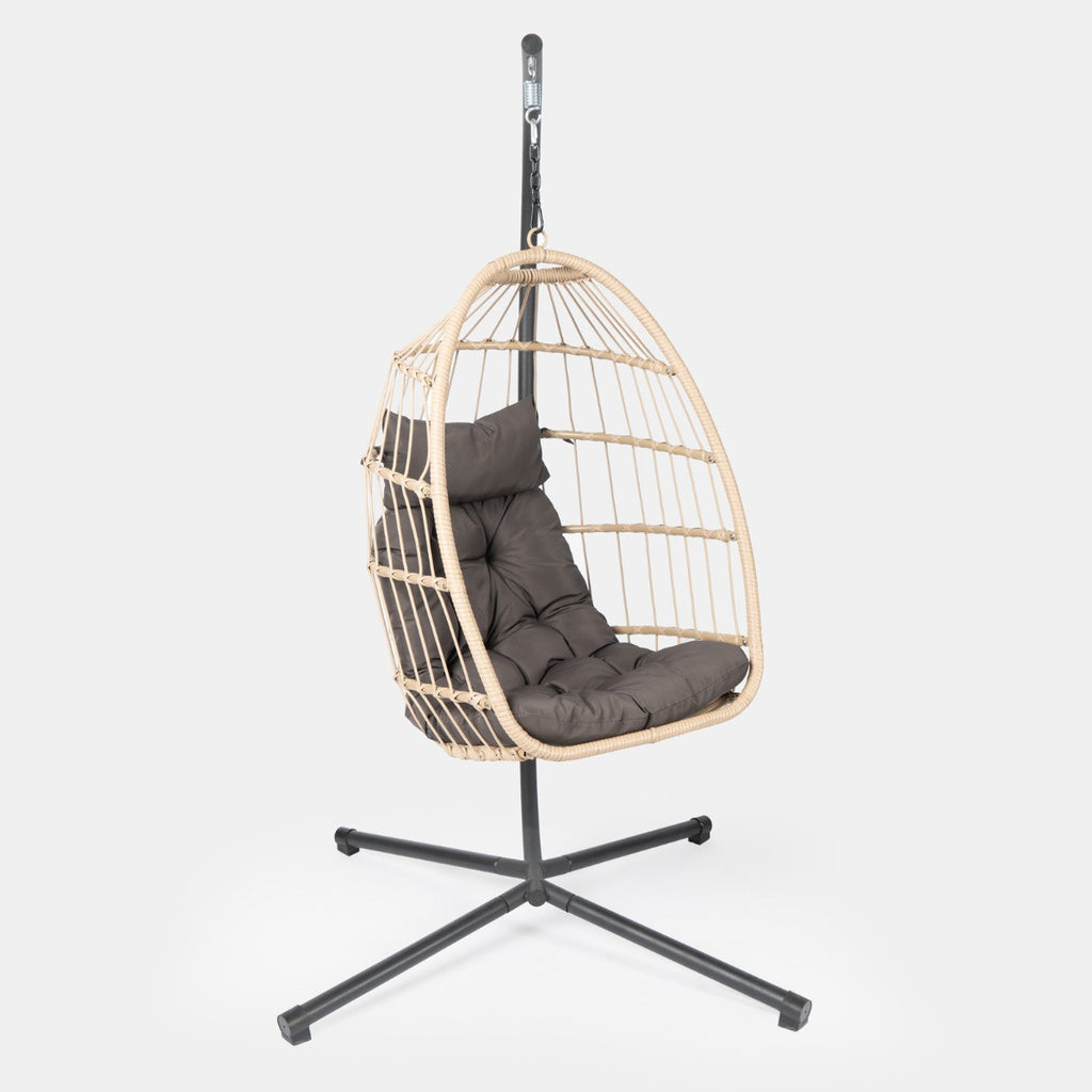 Foldable Hanging Egg Chair - Natural