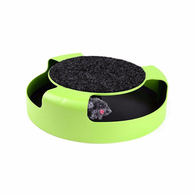 Pet Cat Toy Catch The Mouse Interactive Teasing Kitten Toy with Scratch Board 🇬🇧