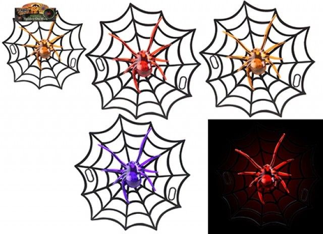 Light up spider on web (Assorted) 🇬🇧