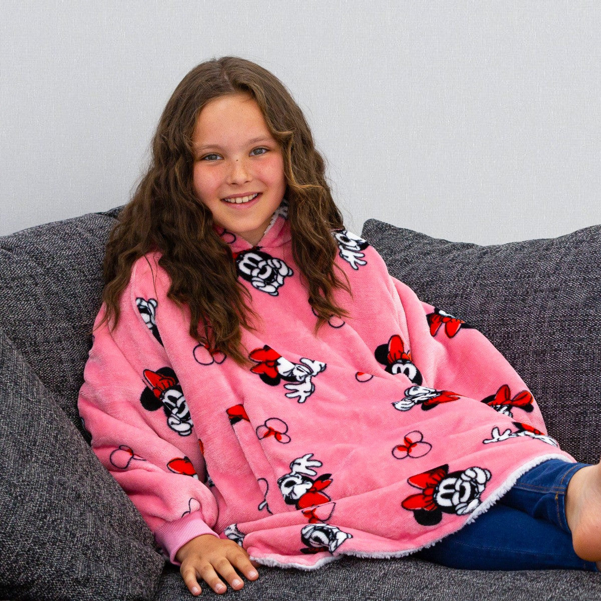 Disney Minnie Mouse Hoodie Blanket, Pink - Kids 🇬🇧