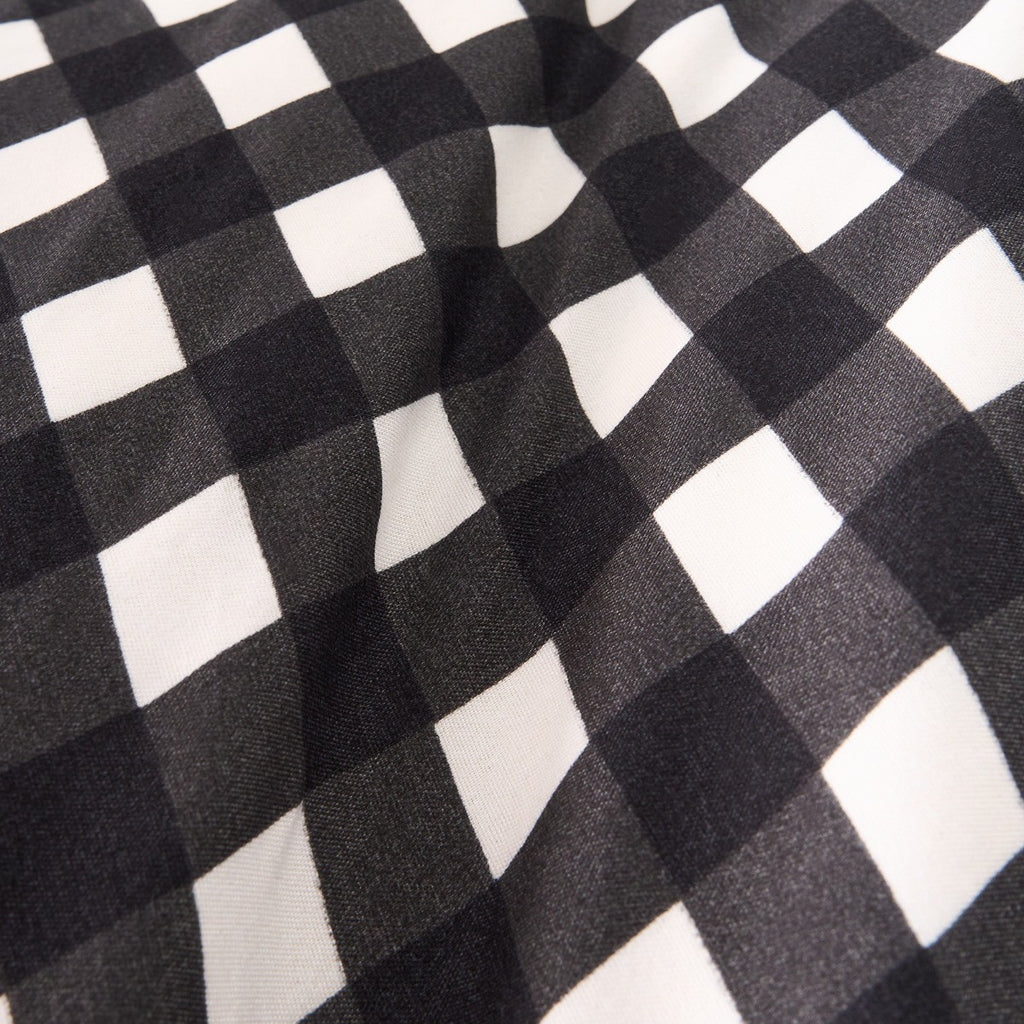 Gingham Frill Duvet Cover Set - Monochrome 🇬🇧