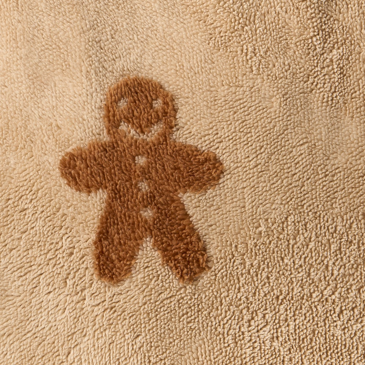Tufted Gingerbread Fleece Throw - Beige 🇬🇧