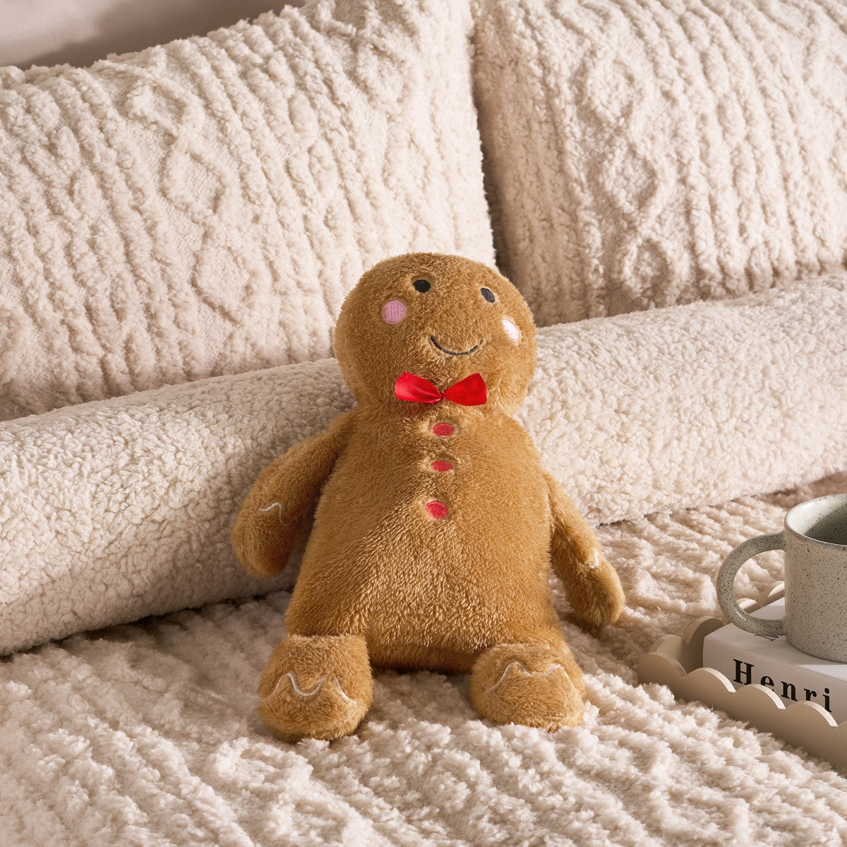 Gingerbread Man Hot Water Bottle - Natural 🇬🇧