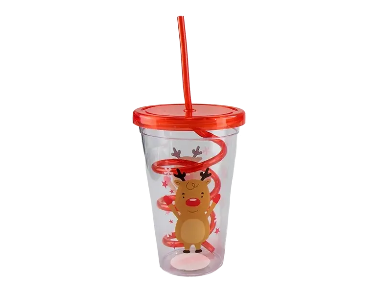 Christmas Cup with twist straw 🇬🇧
