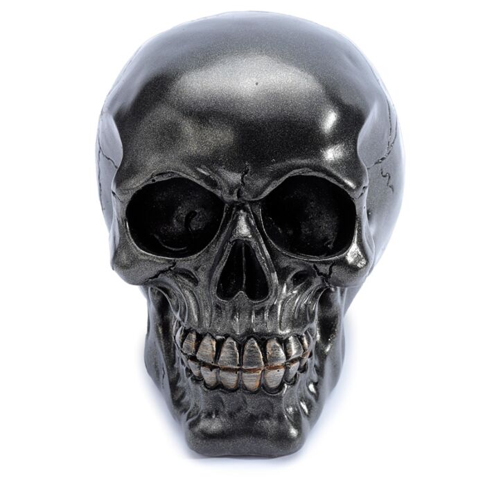 Gothic Metallic Black Skull Ornament 🇬🇧