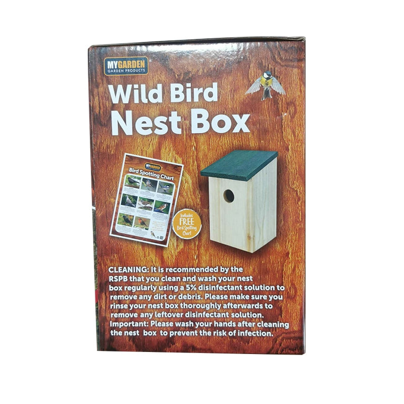 Wooden Bird Nest Box for Garden 21 x 12 x 13.5 cm 🇬🇧