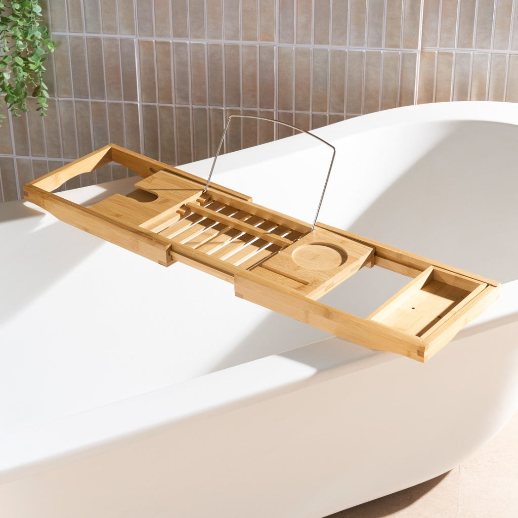 Wooden Extendable Bath Rack - Natural 🇬🇧