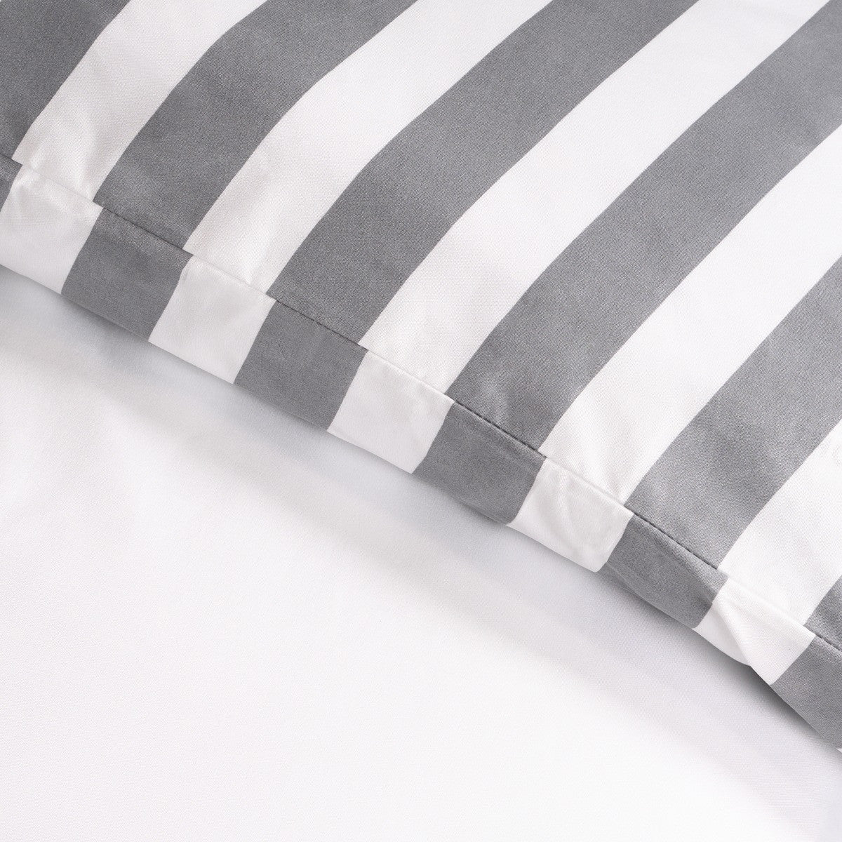 Stripe Edge Duvet Set - White/Grey 🇬🇧