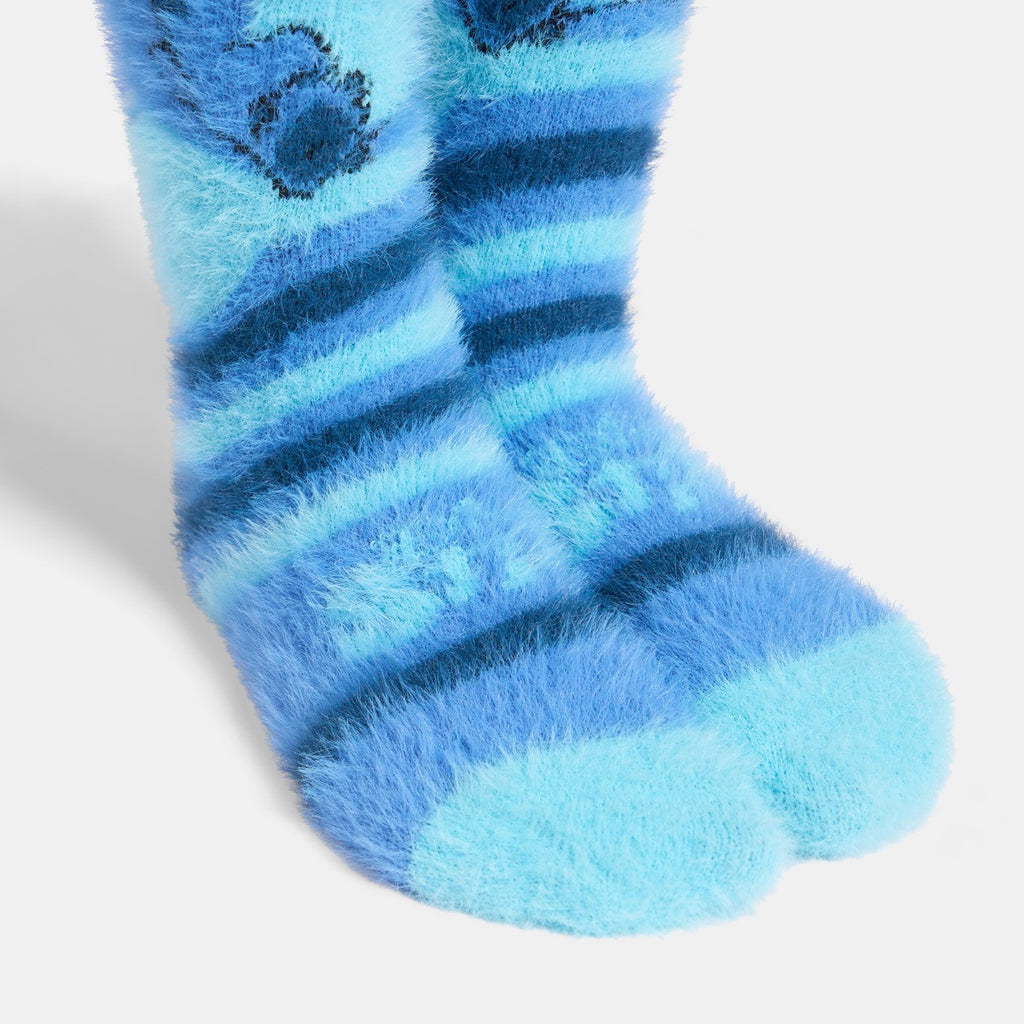 Stitch Fluffy Socks, Blue - 3 Pack 🇬🇧