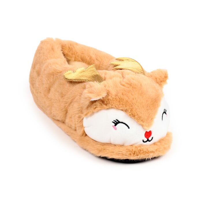 Plush Slippers - Jingle Bunch Christmas Reindeer 🇬🇧