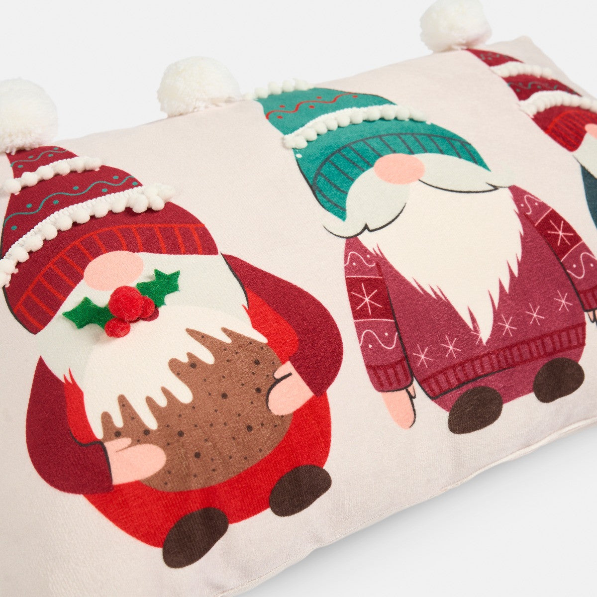 Traditional Christmas Gonk Cushion - Cream 🇬🇧