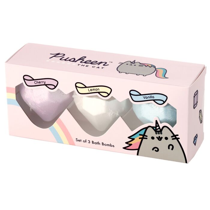 Handmade Bath Bomb Set of 3 - Pusheen the Cat 🇬🇧