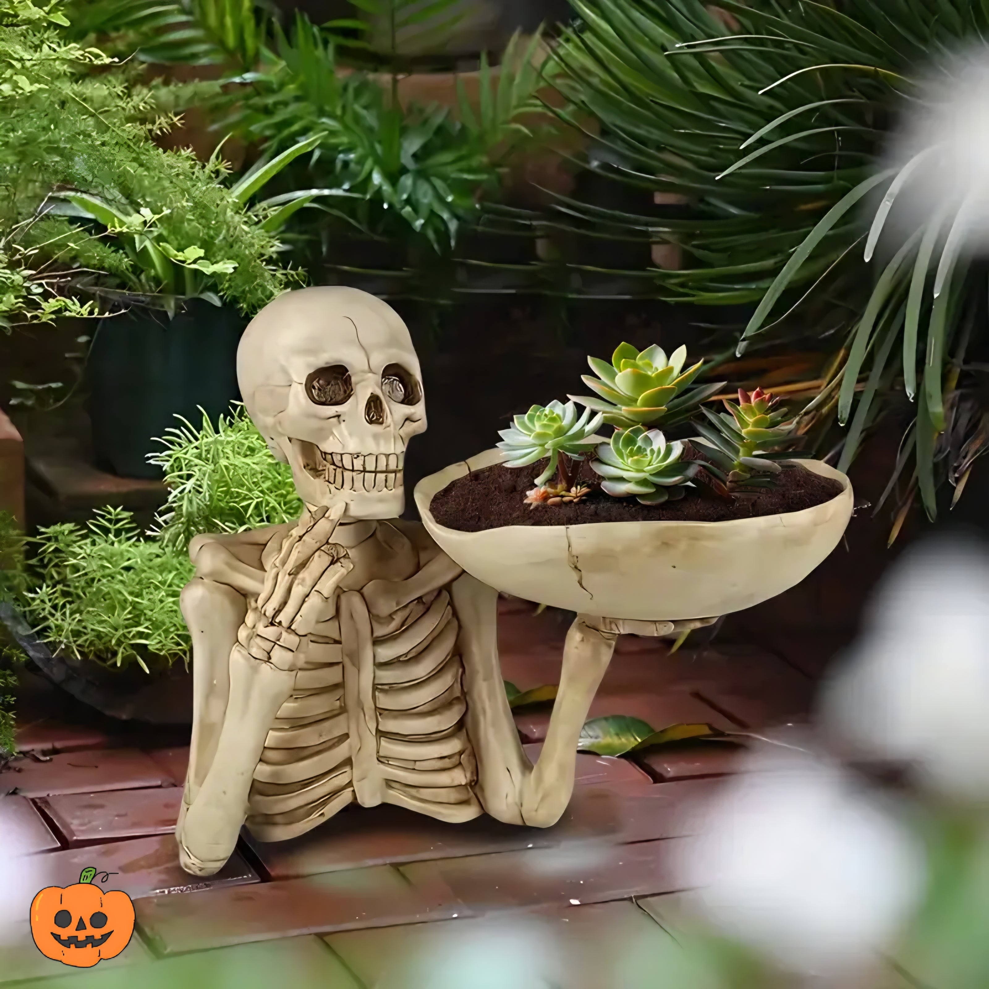 1 pcs Resin skull tray ornament with bowl 🇨🇳
