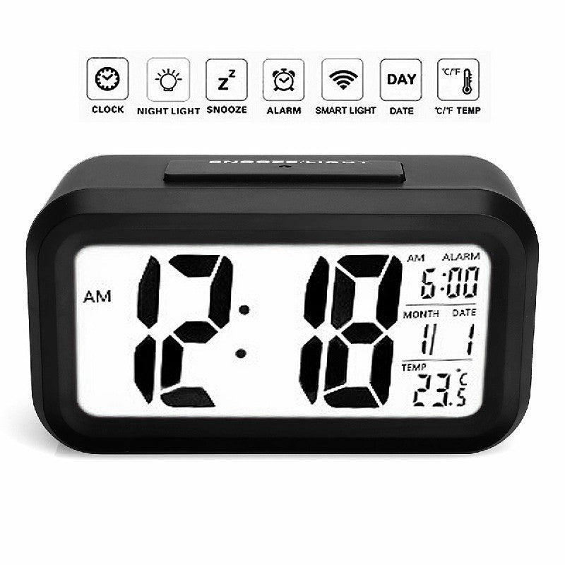 5.3 Inch Smart Simple Silent LED Digital Alarm Clock w/ Date Temp Display 🇬🇧