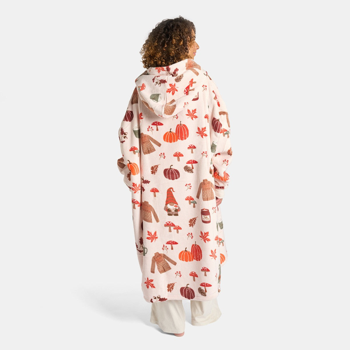 Adult Extra Long Autumn Hoodie Blanket - Beige 🇬🇧