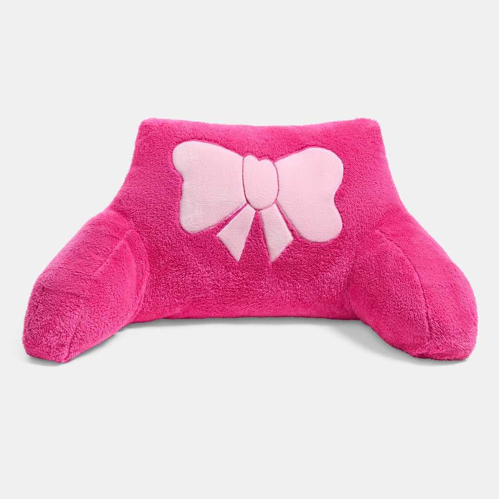Bow Embroidered Teddy Cuddle Cushion 🇬🇧