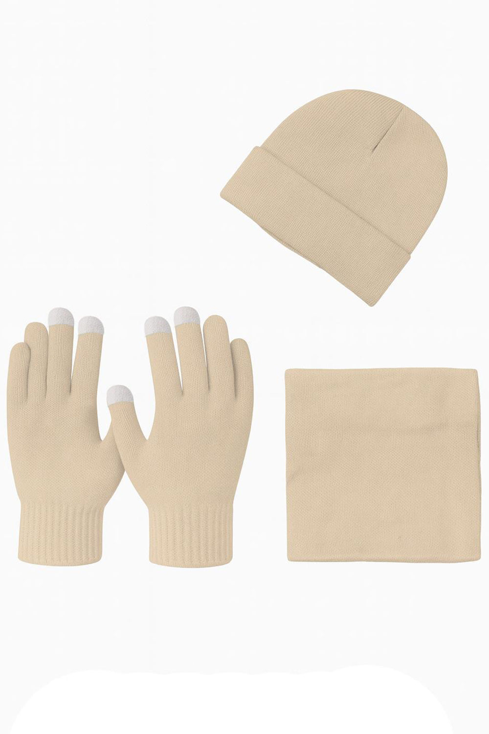 Unisex Winter Hat, Neck Warmer & Touchscreen Gloves Set – 3 Pieces Knit Cold Weather Accessories 🇬🇧