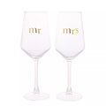 Widdop Set of 2 Wine Glasses Confetti Mr & Mrs 🇬🇧