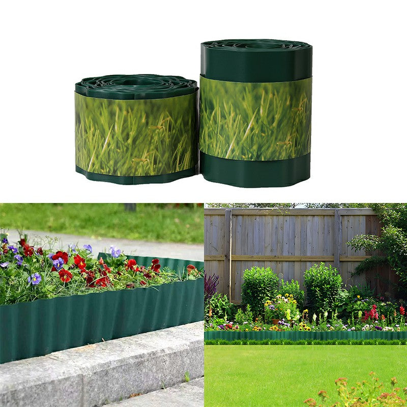 Lawn Garden Border Edging Flexible PVC Landscape Edging for DIY Flower Bed Fencing - 10cm x 9m 🇬🇧