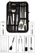 Stainless Steel BBQ Tool Set with Case – Grill Utensils Kit, Tongs, Spatula & Skewers 🇬🇧