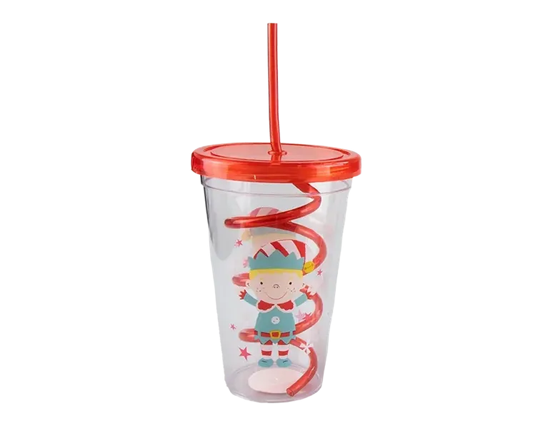 Christmas Cup with twist straw 🇬🇧