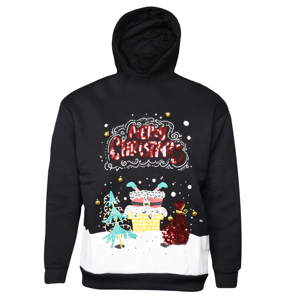 Kids 3D Christmas Hoodie LED Light Up 🇬🇧