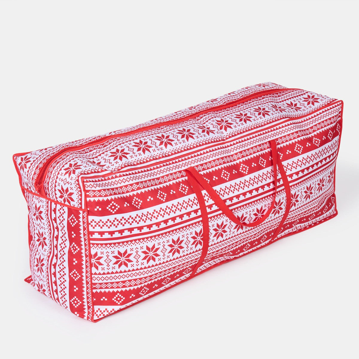 Nordic Print Christmas Tree Storage Bag - Red 🇬🇧