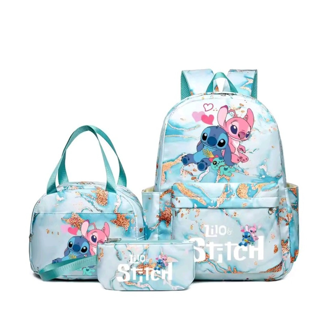 3 pcs lightweight breathable cartoon character backpack set with tote and pouch 🇨🇳