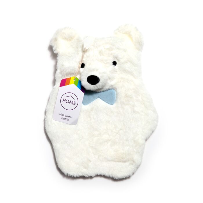 Hot Water Bottle with Plush Cover 650ml - Polar Bear 🇬🇧