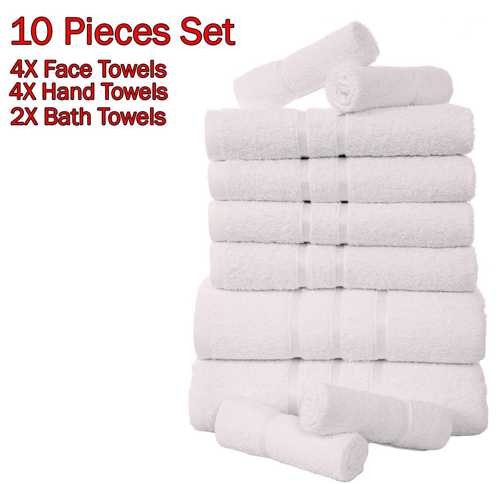 10 Piece Absorbent Cotton Towel Set 🇬🇧