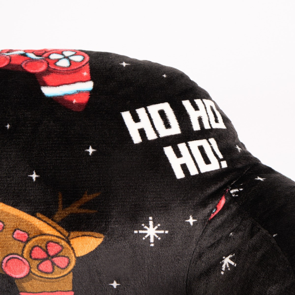 Kids Christmas Gaming Fleece Cuddle Cushion - Black 🇬🇧