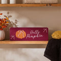 Hello Pumpkin Slogan Ornament - Burgundy 🇬🇧