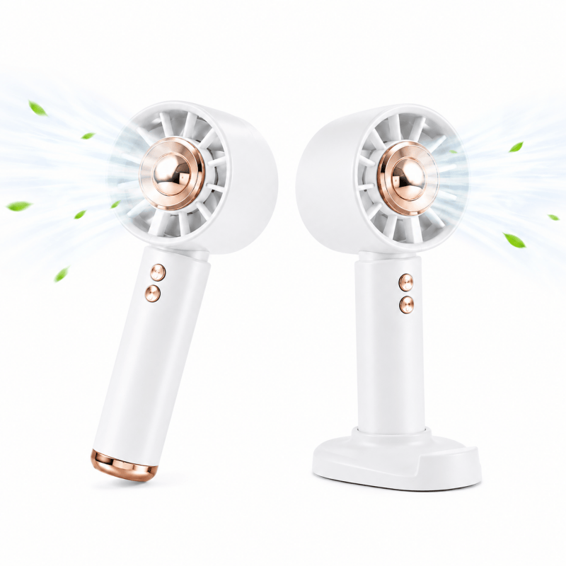 1200mAh Turbo Fan with Phone Holder Base Rechargeable Personal Fan Mini Handheld Fan Pocket Fans 🇬🇧