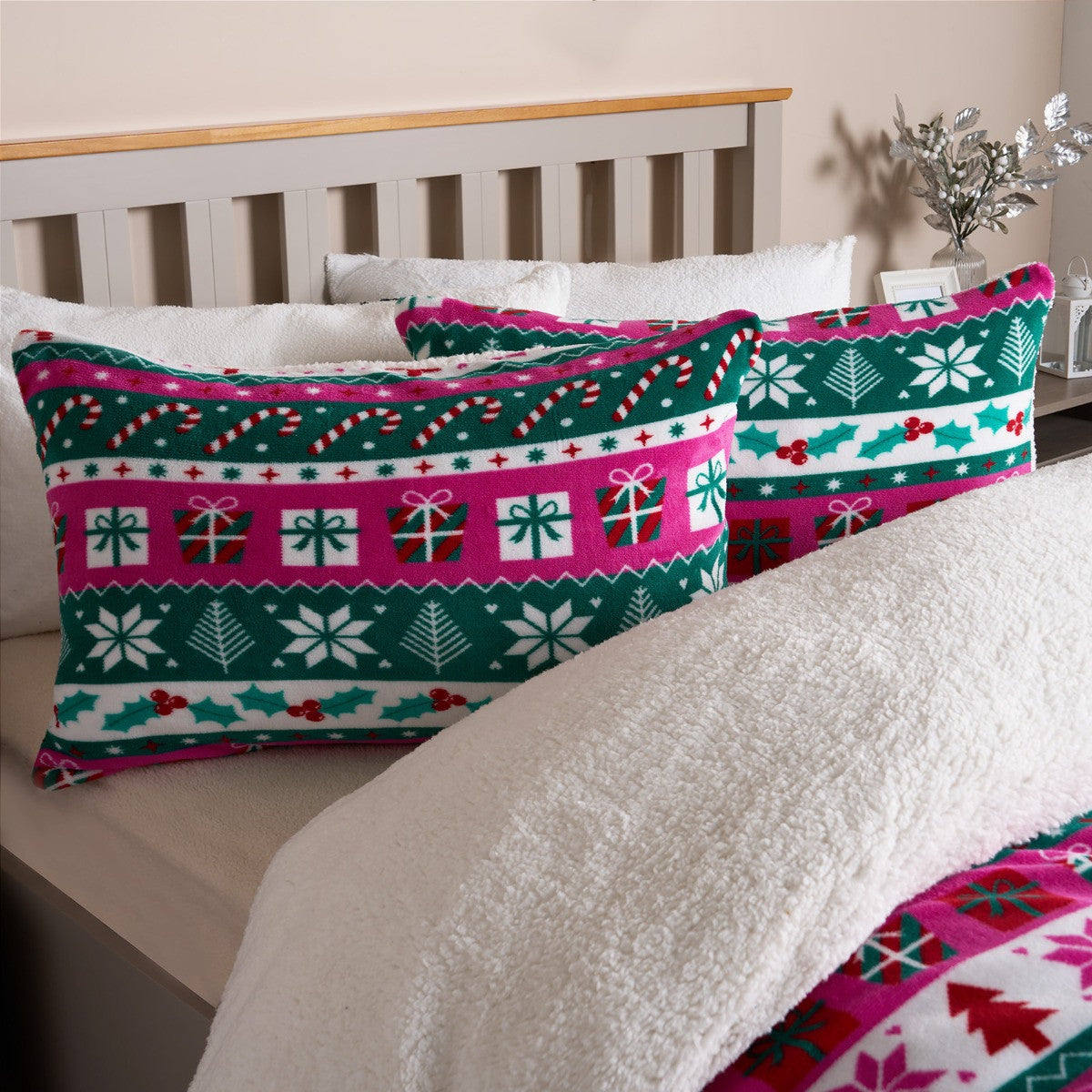 Bright Nordic Fleece Duvet Set - Multi 🇬🇧
