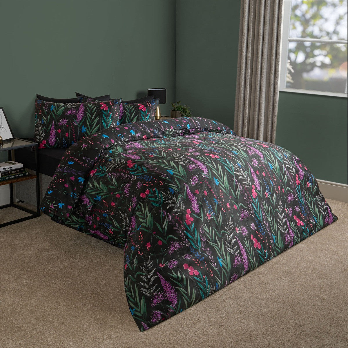 Botanics Stems Duvet Cover Set - Black 🇬🇧