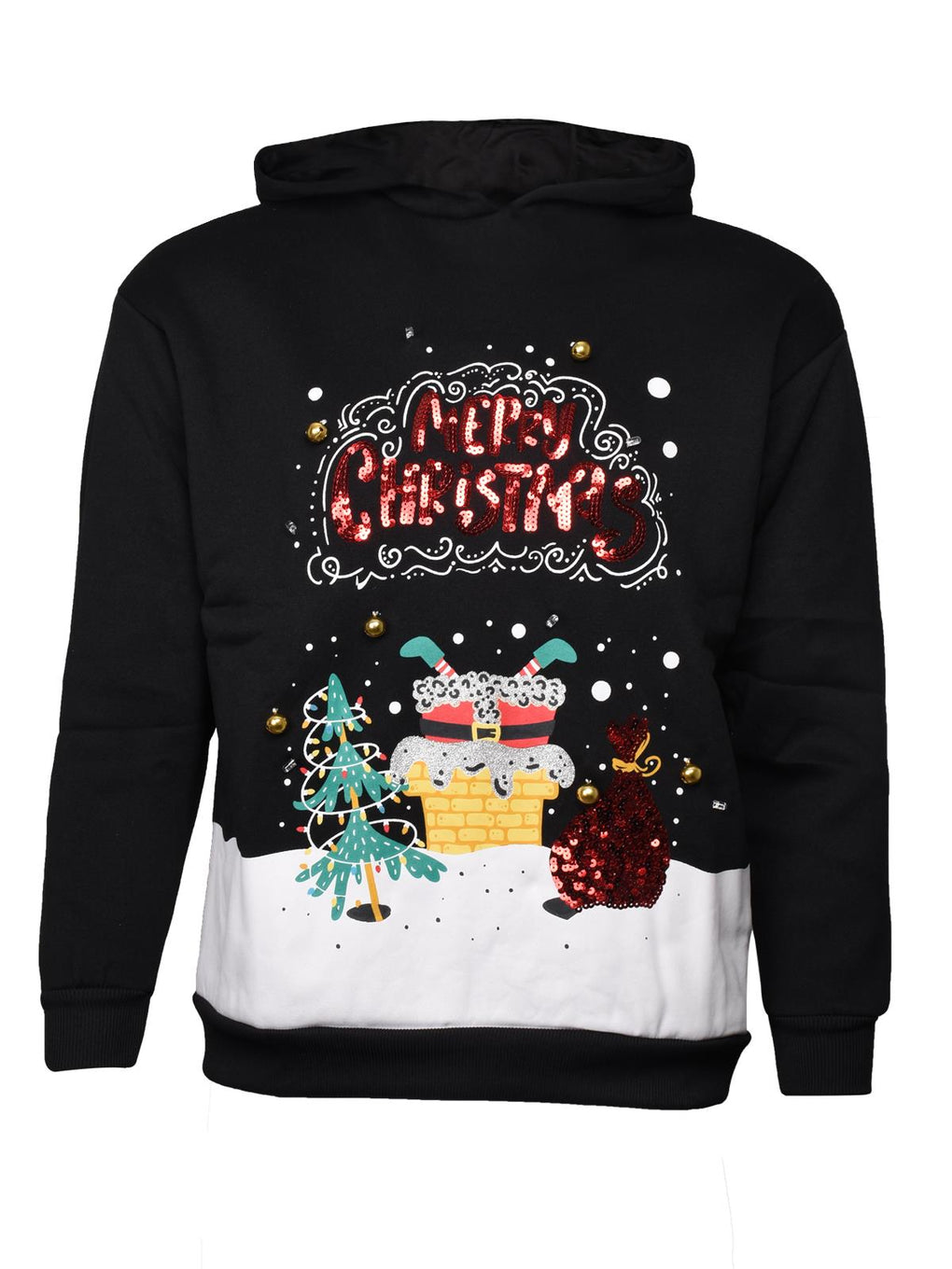 Kids 3D Christmas Hoodie LED Light Up 🇬🇧