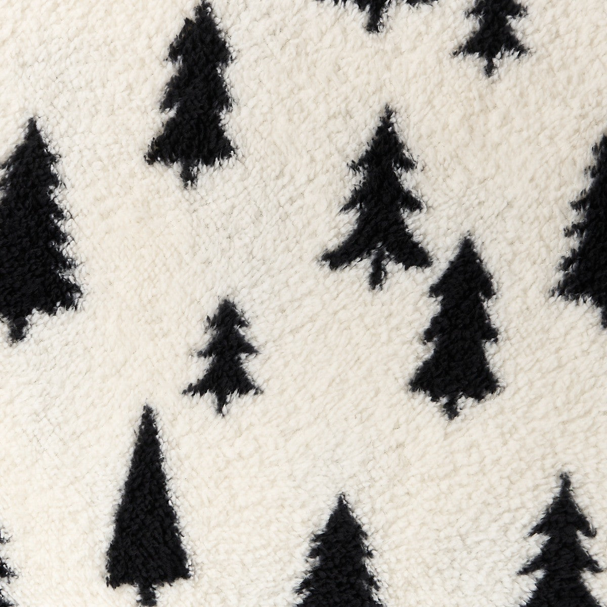 Christmas Tree Print Teddy Throw - Monochrome 🇬🇧