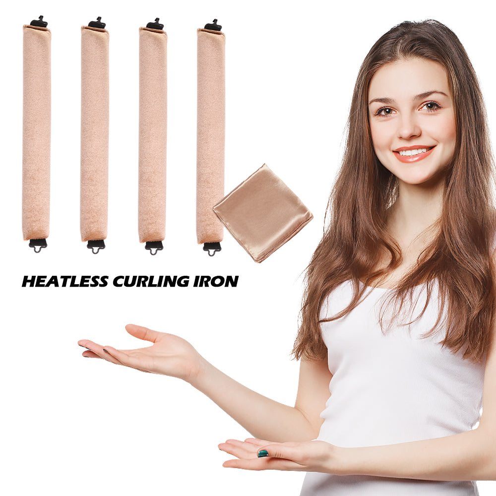 5pcs Overnight Heatless Hair Curler Blowout Rods Heatless Curls Flexi Rods with Silk Scarf for All Hair Types 🇬🇧