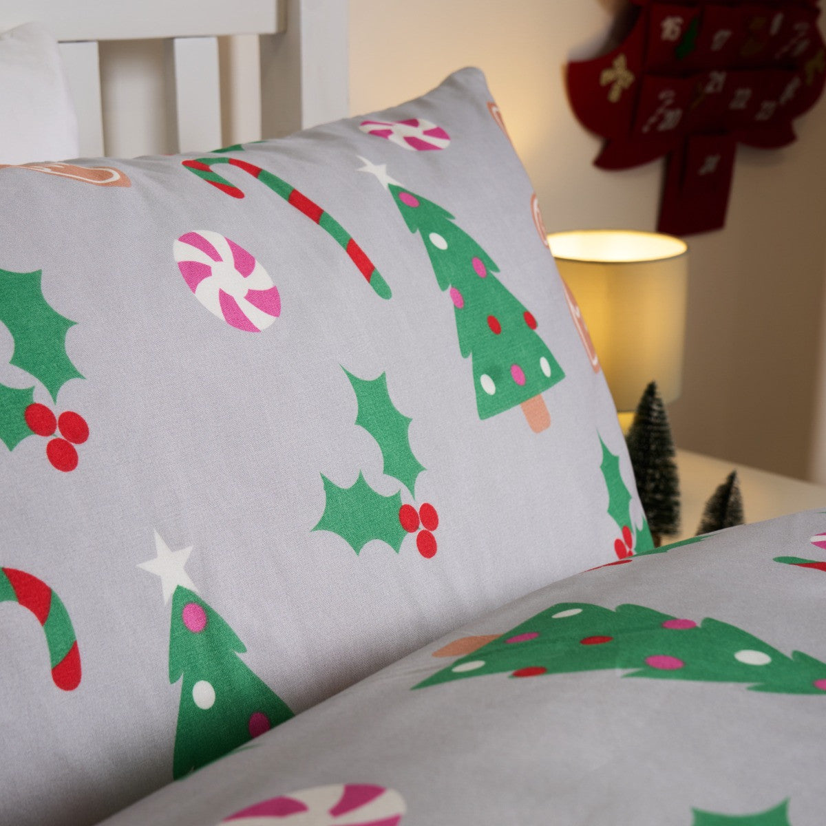 Gingerbread Man Duvet Set - Grey 🇬🇧