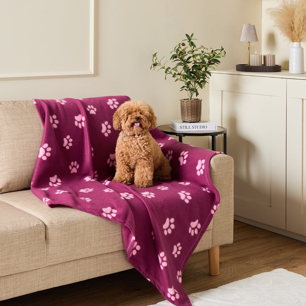 Pet Paw Print Fleece Throw 🇬🇧