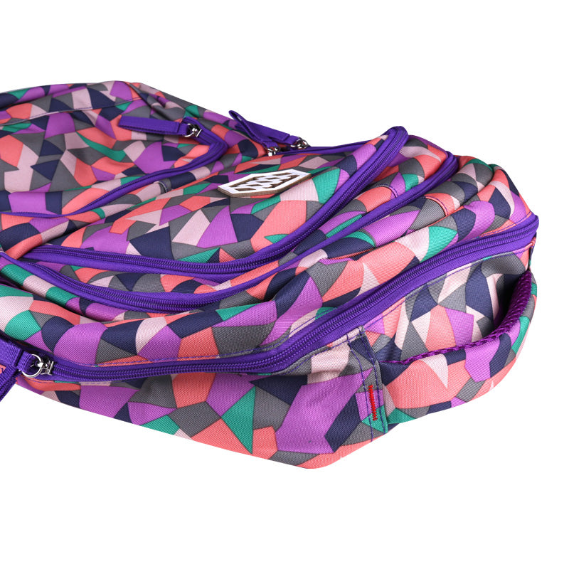 Geometric Pattern Backpack for kids - Purple 🇬🇧