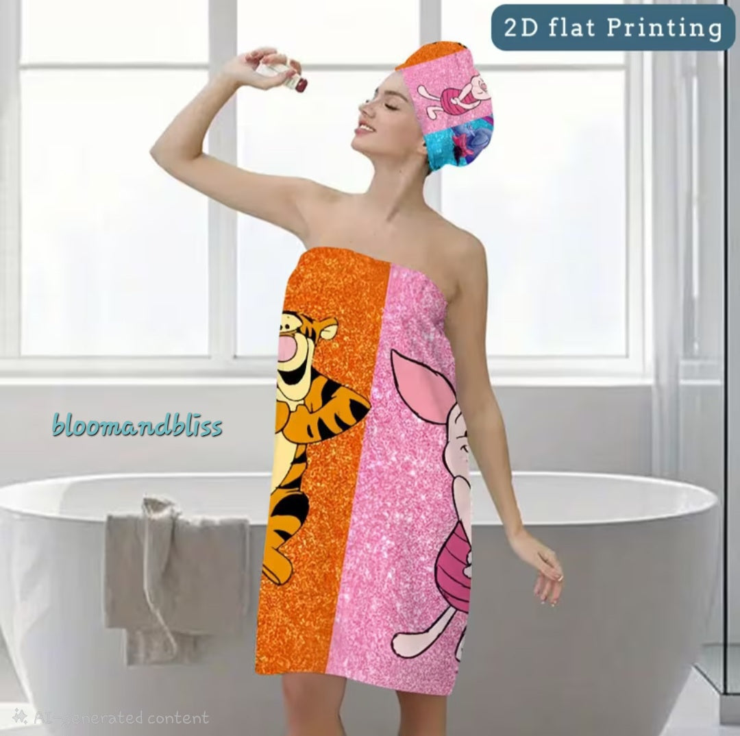 2 pcs Drying Robe and Hair Wrap 🇨🇳