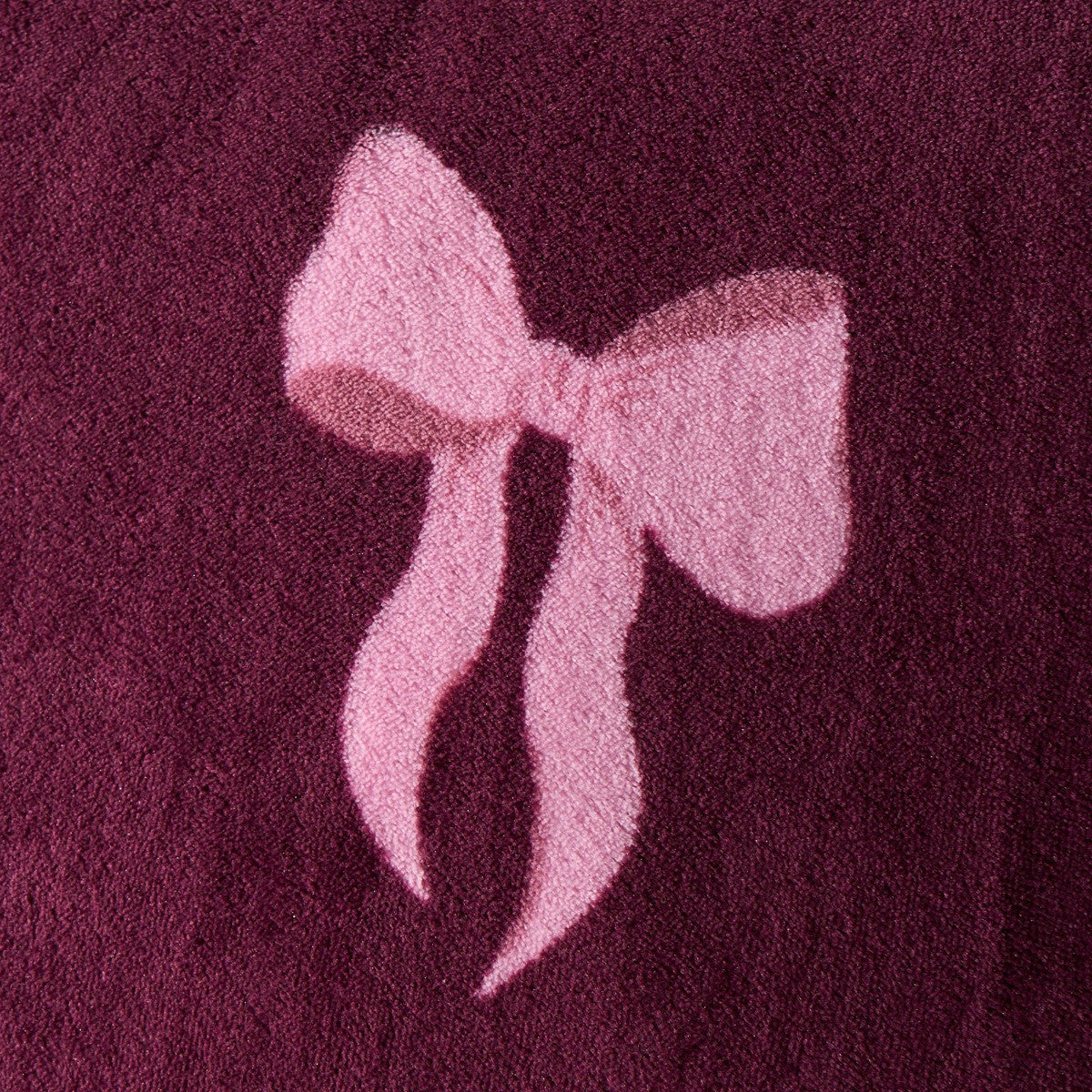 Bow Print Cuddle Cushion - Burgundy 🇬🇧