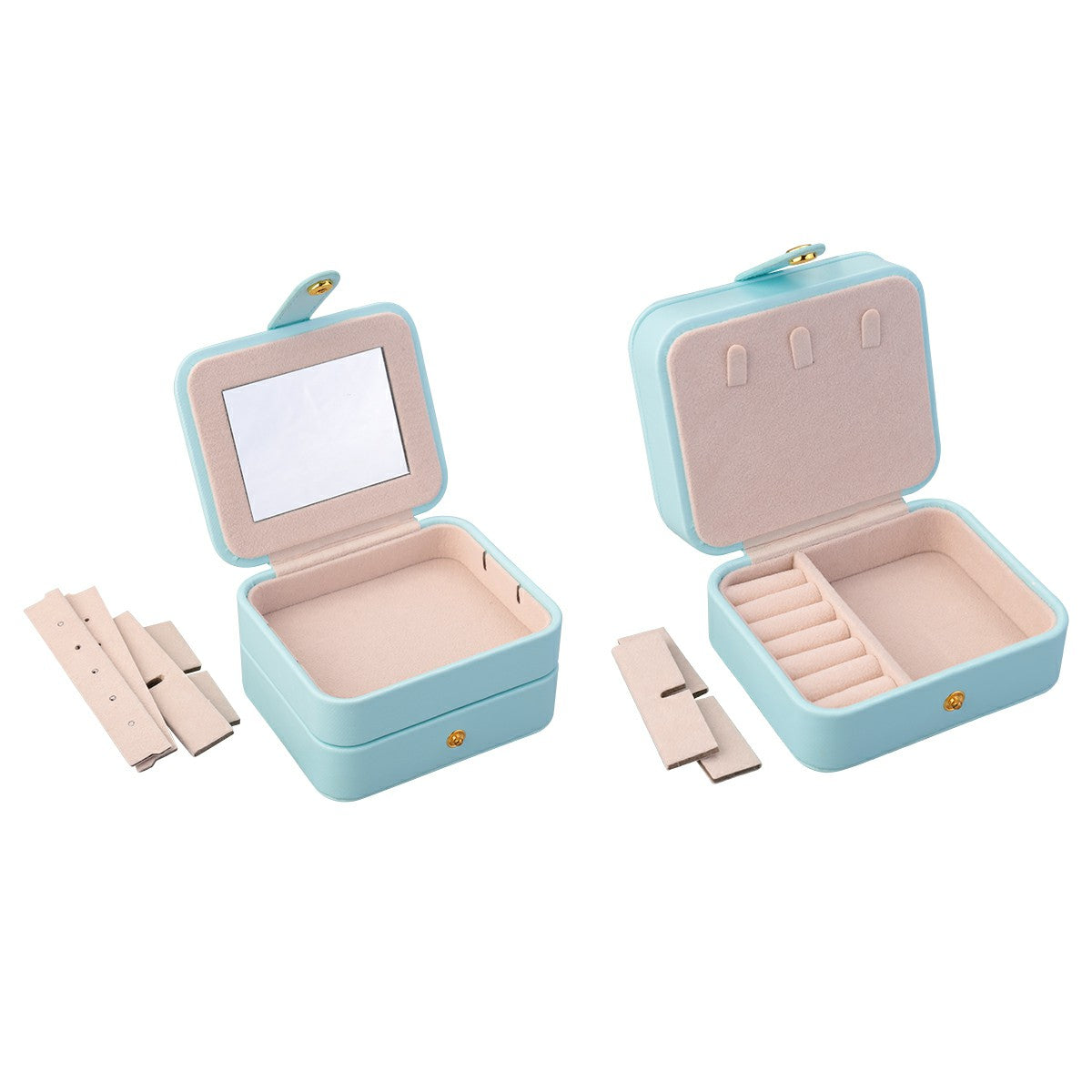 Creative Small Jewelry Box Multilayer Portable Travel Jewelry Box Leather Earrings Storage Box 🇬🇧