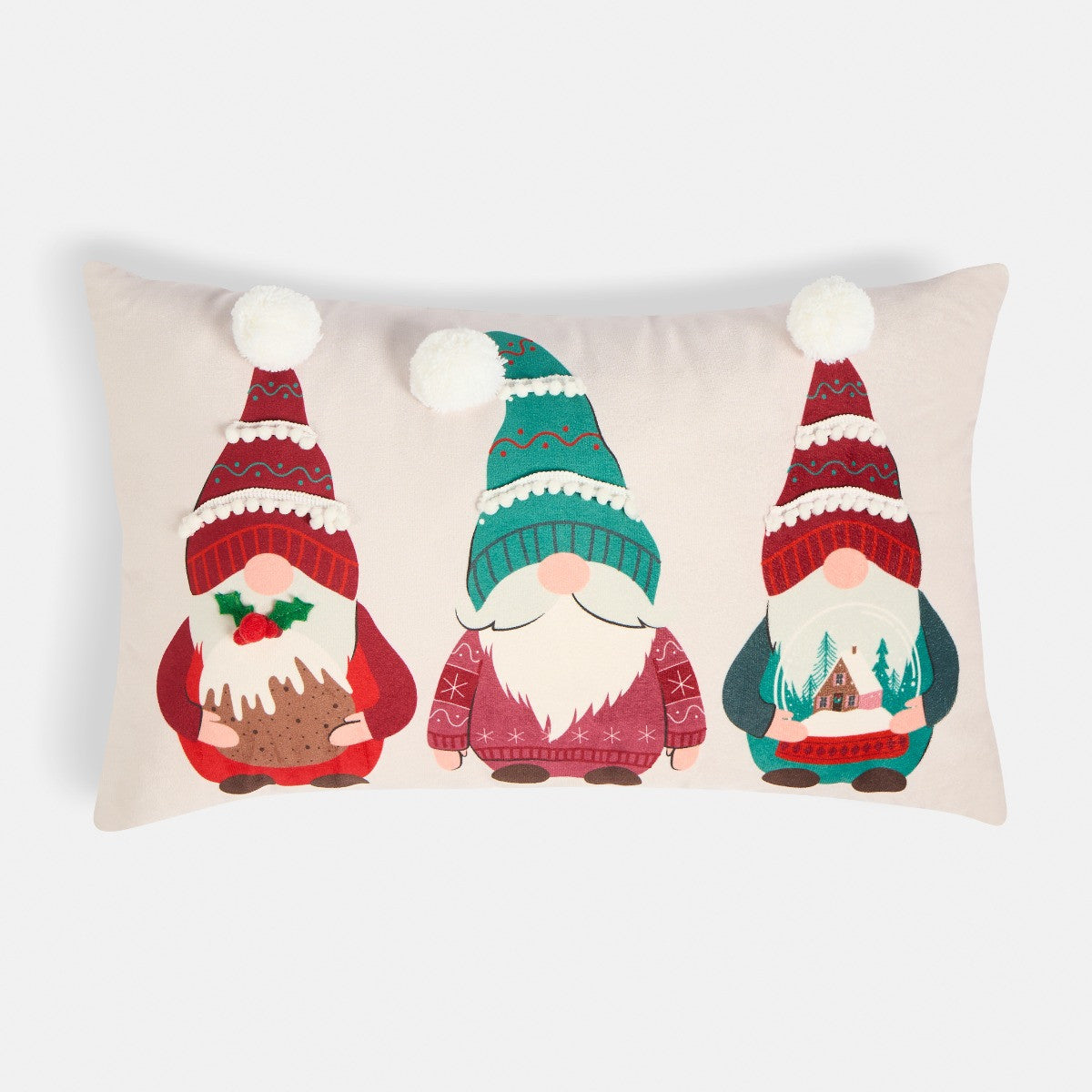 Traditional Christmas Gonk Cushion - Cream 🇬🇧