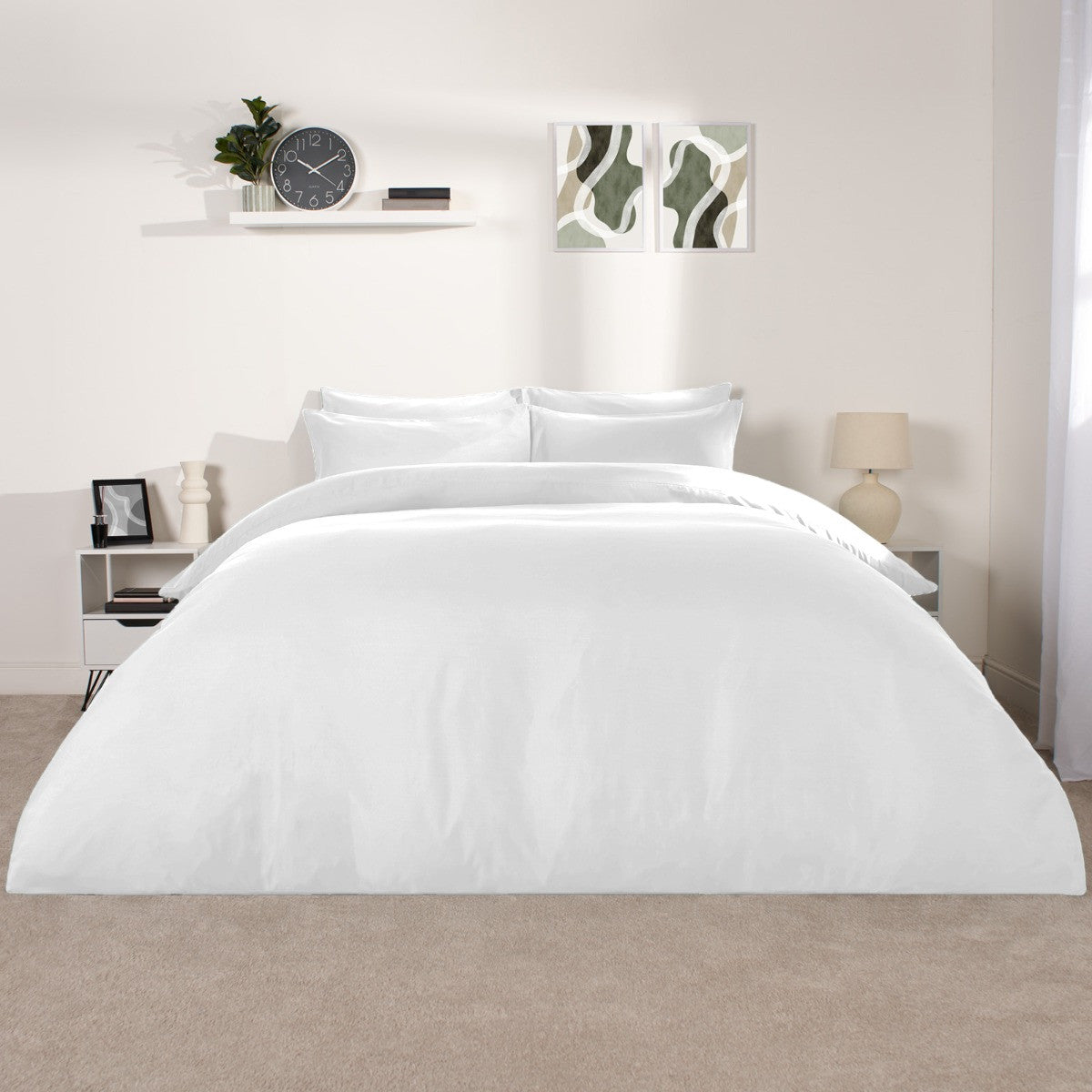 Plain Duvet Cover Set - Double 🇬🇧